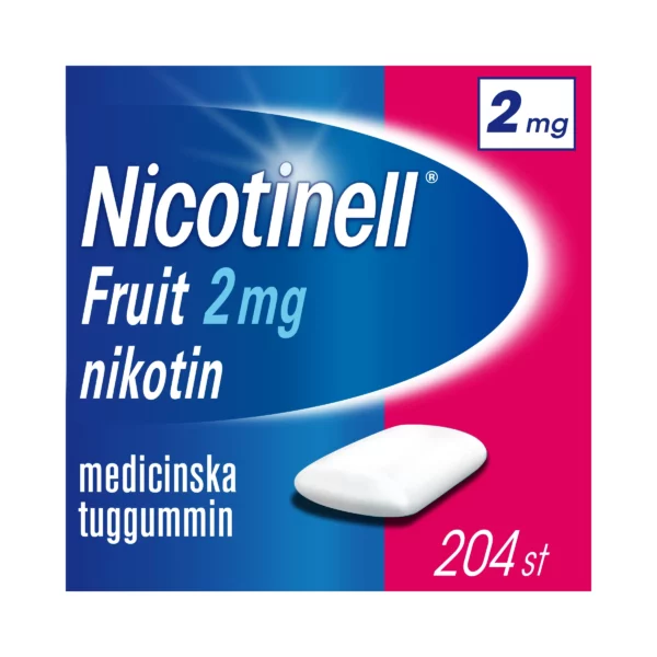 Nicotinell Fruit medicinskt tuggummi 2 mg 204 st