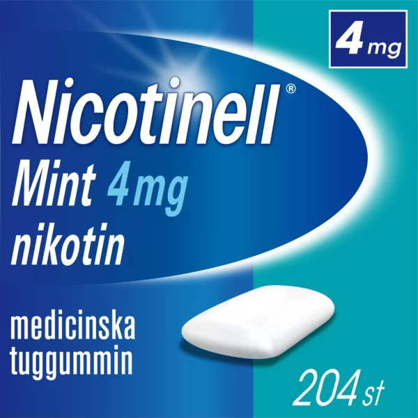 Nicotinell Mint medicinskt tuggummi 4 mg 204 st