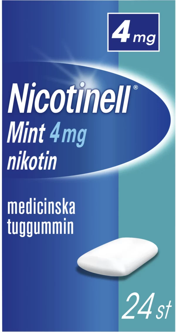 Nicotinell Mint medicinskt tuggummi 4 mg 24 st