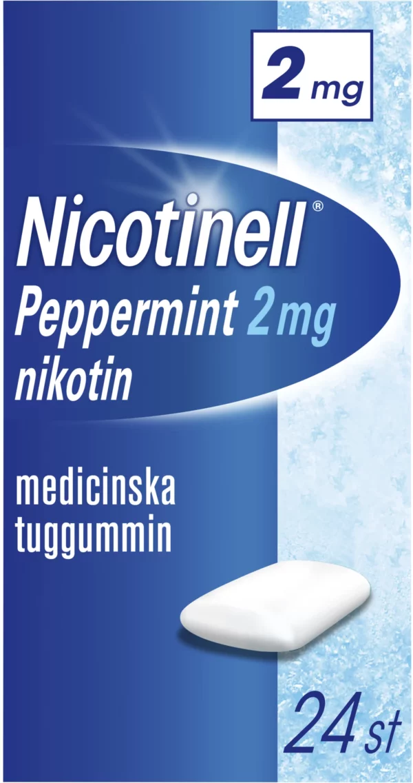 Nicotinell Peppermint Medicinskt tuggummi 2 mg 24 st