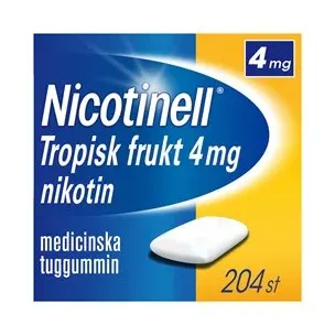 Nicotinell Tropisk frukt medicinskt tuggummi 4 mg 204 st