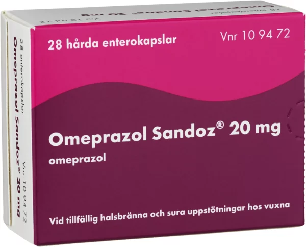 Omeprazol Sandoz enterokapsel 20 mg 28 st