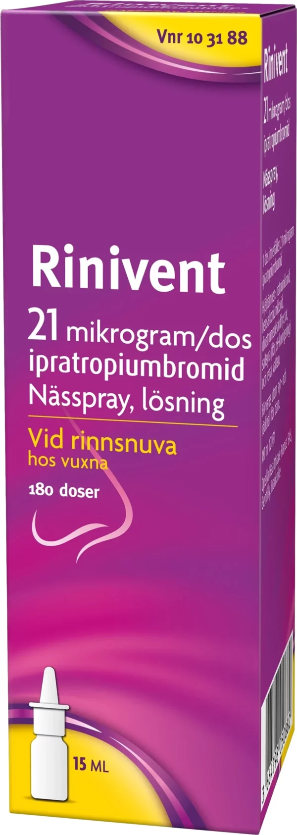 Rinivent Nässpray 21 mikrogram/dos 15 ml