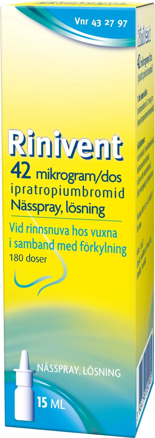 Rinivent Nässpray 42 mikrogram/dos 15 ml