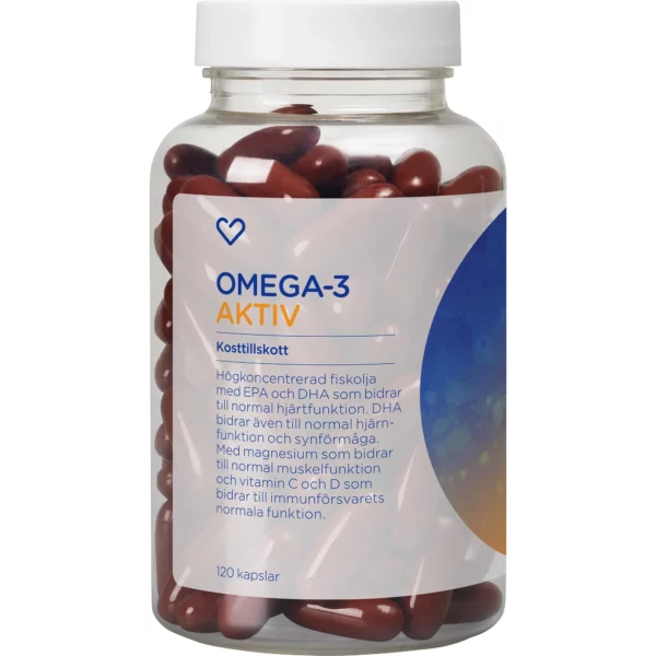 Hjärtats Omega-3 Aktiv Kapsel 120st